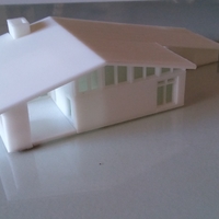 Mid Century House Design 1 KIT - N-Scale (1:160) - Thumbnail 4