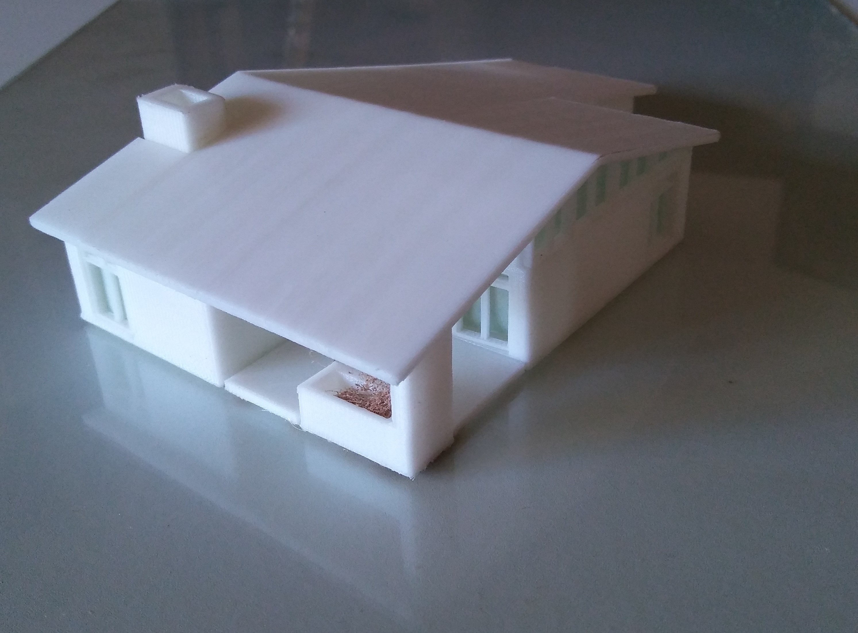 N Scale House with Mother-n_Law Separate Enterance #22   3D Printed 