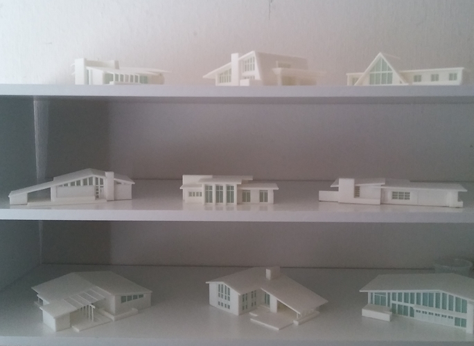 Mid Century House Design 1 KIT - N-Scale (1:160) 3D Print 176742