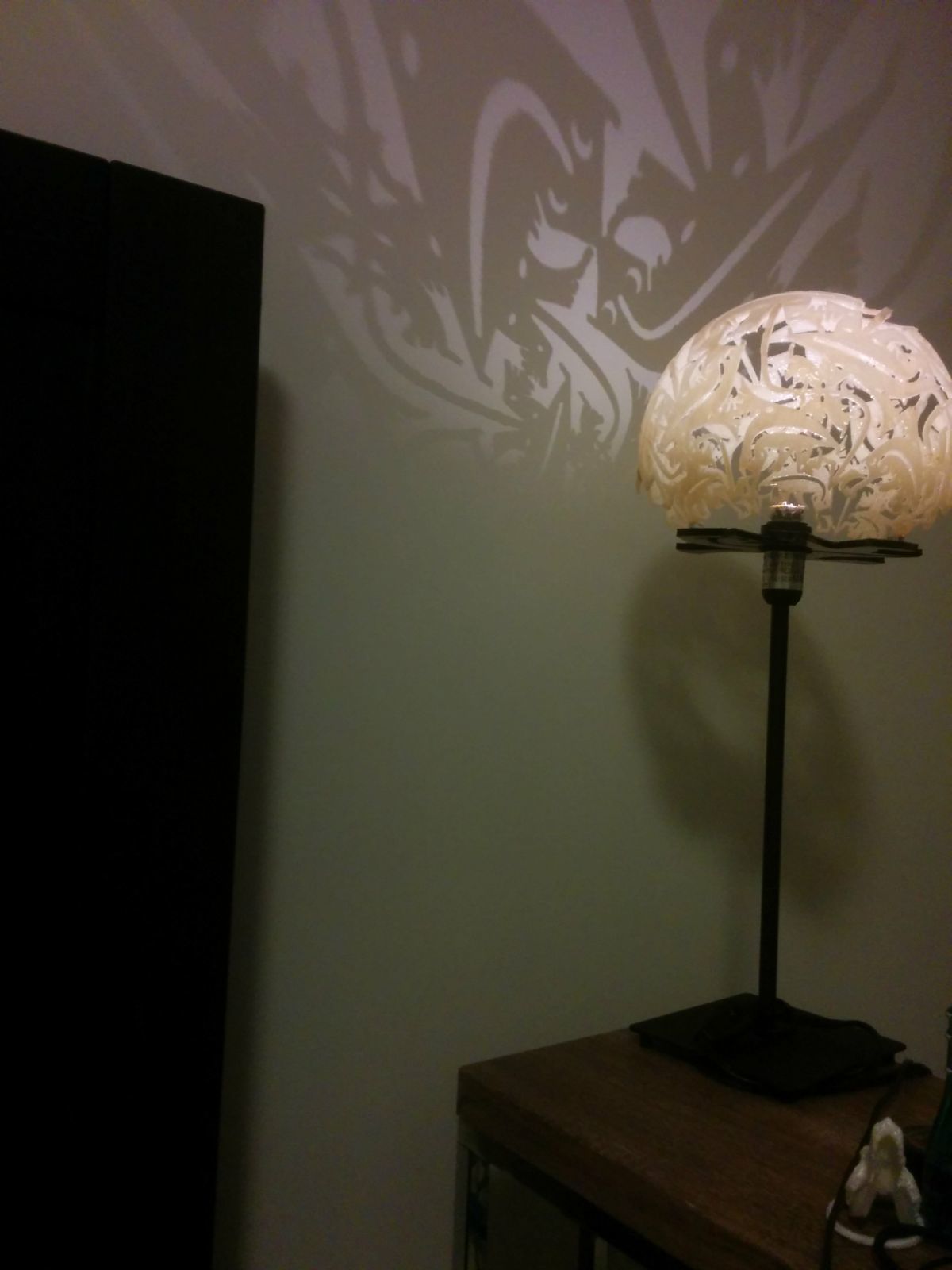 3d Printed Escher Lizard Silhouette Lampshade By Xeriel Pinshape