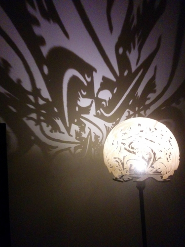 Escher Lizard Silhouette Lampshade 3D Print 176938