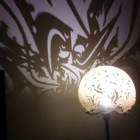 Escher Lizard Silhouette Lampshade - Thumbnail 4