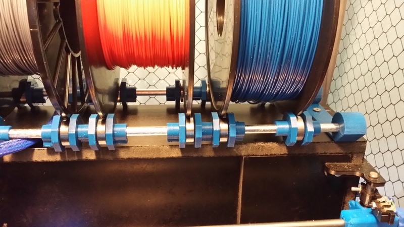 Filament bearing/rail system