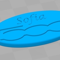 Keychain Fiat 500 with name - Thumbnail 1