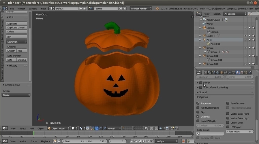 Pumpkin Candy Dish 3D Print 177351