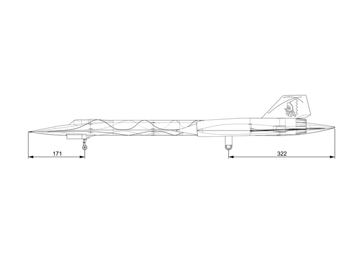 SR71 Blackbird - Complete.  Now With Undercarriage! 3D Print 177569