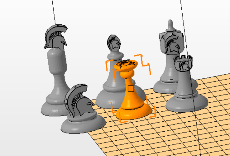 Michigan State Chess pieces 3D Print 177625