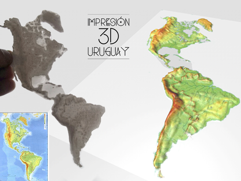 América topographic litophan map lesson 