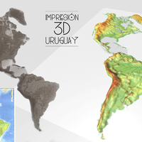 América topographic litophan map lesson  - Thumbnail 1