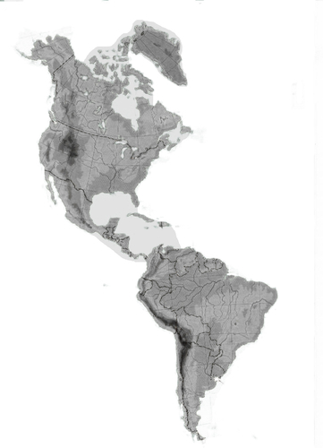 América topographic litophan map lesson  3D Print 178015