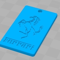Keychain Ferrari 3D print model - Thumbnail 1