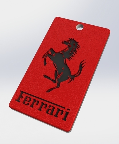 Keychain Ferrari 3D print model 3D Print 178228