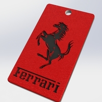 Small Keychain Ferrari 3D print model 3D Printing 178228