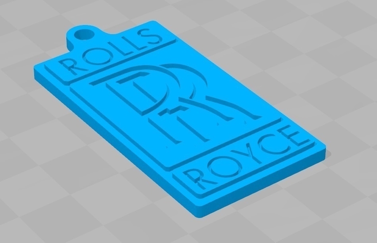 Keychain Rolls Royce 3D print model 3D Print 178233