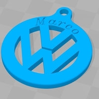 Keychain Volkswagen 3D print model - Thumbnail 1