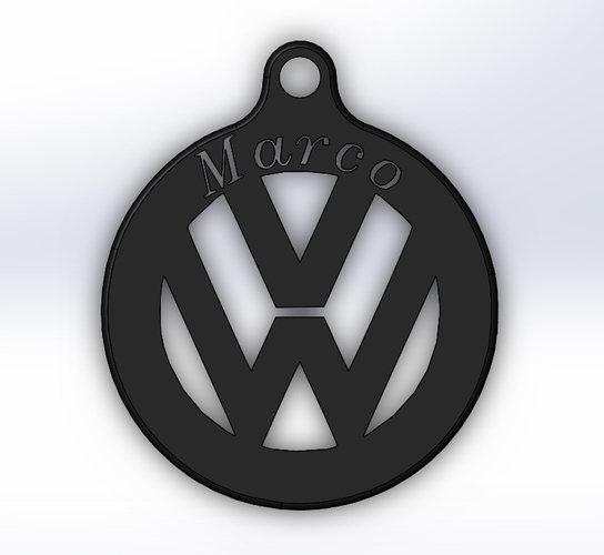Keychain Volkswagen 3D print model 3D Print 178238
