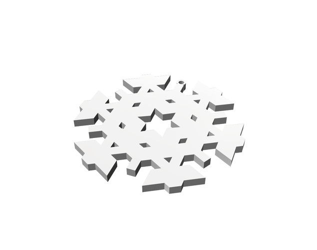 Christmas Snowflake Ornament_3 3D Print 178380