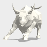 Low Poly: Wall Street Charging Bull - Thumbnail 1