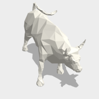 Low Poly: Wall Street Charging Bull - Thumbnail 2