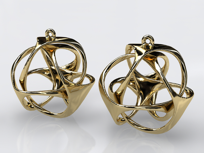 Triloop Earrings 3D Print 17852