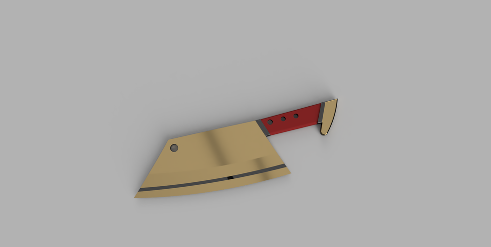 CowChop Butcher Knife 3D Print 178643