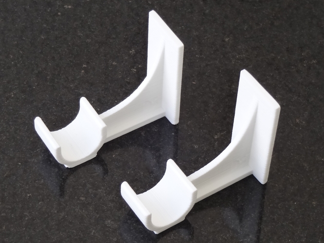 Adhesive Curtain Rod Holder 3D Print 178740