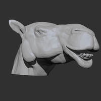 Small Dromedary Camel Head - Low Poly 3D Printing 178938