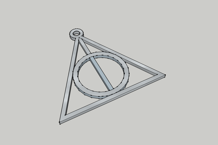 Harry Potter and deathly hollows - Necklace 3D Print 178970