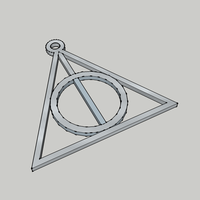Small Harry Potter and deathly hollows - Necklace 3D Printing 178970