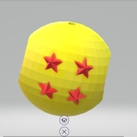 Small 4 stars Dragon ball sphere hide 3D Printing 178978
