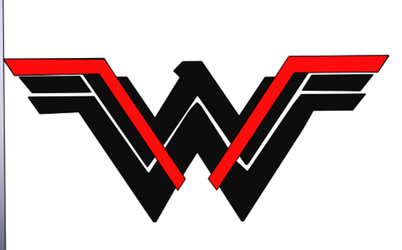 3d Printed Wonder Woman Logo By Gabriel Ogbonnaya Pinshape