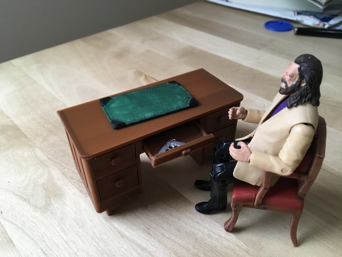 1940s Desk with working drawers and secret compartments (1/18 sc 3D Print 179090