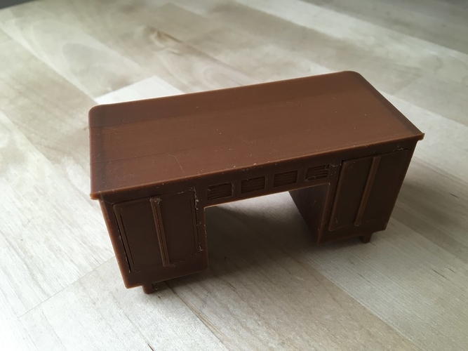 1940s Desk with working drawers and secret compartments (1/18 sc 3D Print 179092