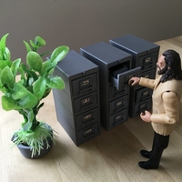 Small File Cabinets (1/18 scale) 3D Printing 179094
