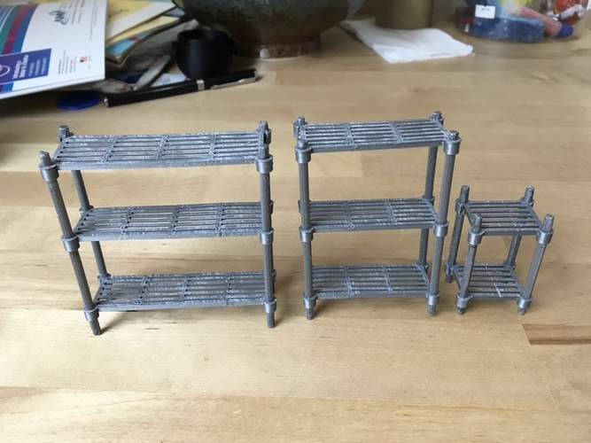 Parametric Wire Shelves (1/18 scale) 3D Print 179099