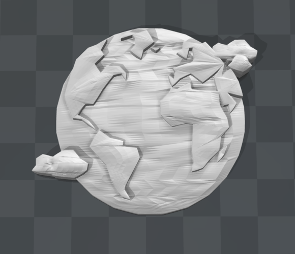 Earth Brooch 3D Print 179154