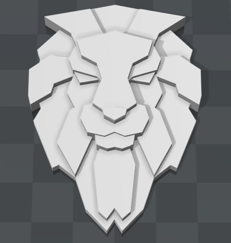 Lion brooch 3D Print 179180