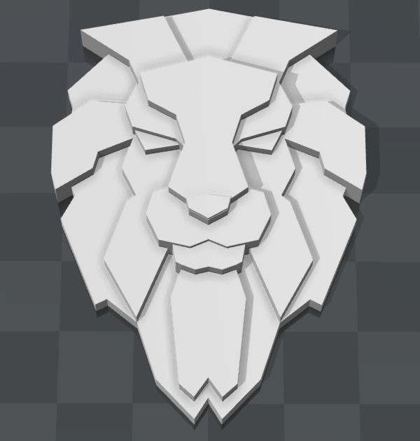 Medium Lion brooch 3D Printing 179180