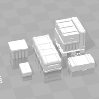 Small Battlefield - Assorted Crates  3D Printing 179223