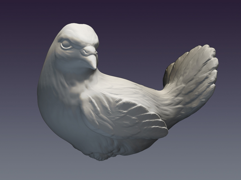 Decorative dove 3D print model