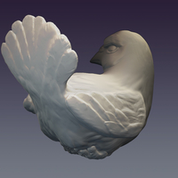Decorative dove 3D print model - Thumbnail 2