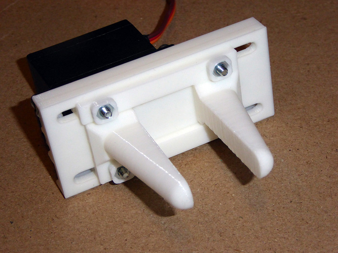 mave Oxide trække 3D Printed Servo Controlled Robotic Gripper using rack &amp; pinion drive  by Papabravo | Pinshape