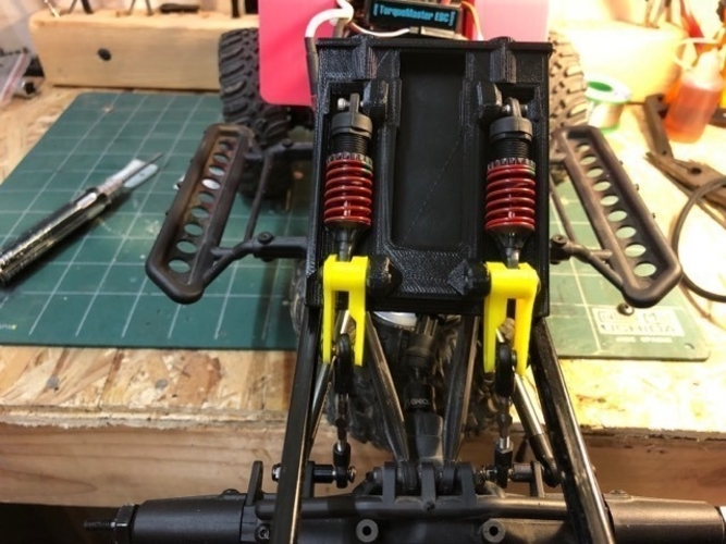 SCX-10 Cantilever Suspension (Mini E-Revo Shocks) 3D Print 179388
