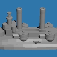 Small IowaBB4 battleship 3D Printing 179451