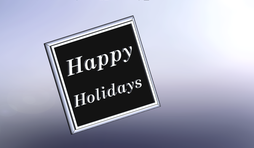 Happy Holidays 3D Print 179579