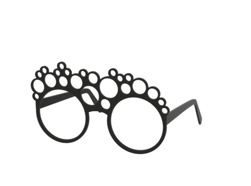 Glasses with bubble maker