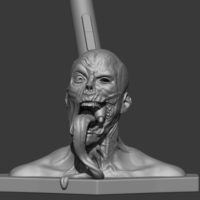 Small Zombie  head Wacom pen holder 3D Printing 180197