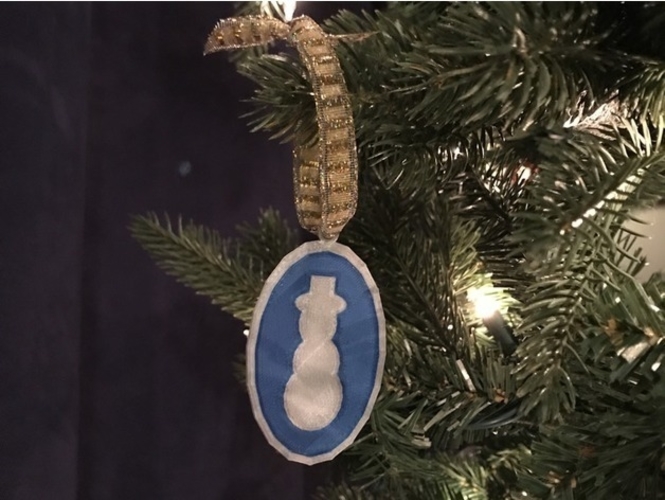 Snowman Ornament (dual extrusion) 3D Print 180211