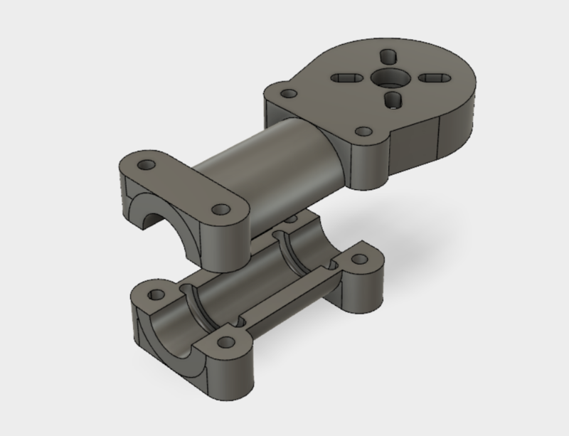 12 mm round arm motor mount - Pinshape