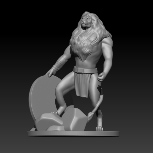 Barbarian Lion 3D Print 180276